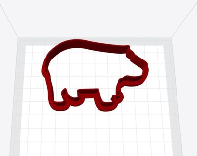 hipopótamo fundente biscoito cortador cozimento safári animal bolos copo 3d print model - Mito3D