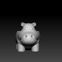 hippo fioriera casa gardendesk piante 3d print model - Mito3D