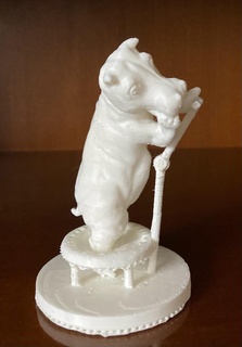 hipopótamo trampolín animal Arte escultura gracioso 3d print model - Mito3D