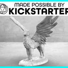hippogriff - casual pose tabletop miniature game animal beast dnd dungeons dragons familiar fantyasy gaming mini pathfinder rpg set toy warhammer 3d print model - Mito3D