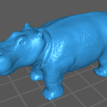 hippopotamus animal pawn model hippo 3d print model - Mito3D