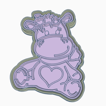 hippopotamus cookie cutter 3d print model - Mito3D