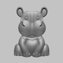 hippopotamus stl file animal wall ornamentation decor 3d 2d printing logo cnc 3d print model - Mito3D