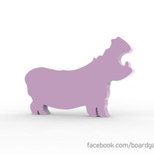 hippopotame meeple jeu de plateau accessoire jeton l'hippopotame jouet d'accessoires 3d print model - Mito3D