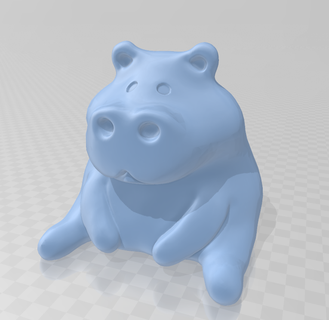 hipopótamo dinheiro caixa Ferramentas fofa impressão modelo 3d print model - Mito3D