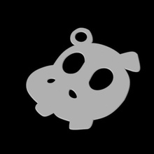 hipopótamo pingente jóias o capanga animais 3d print model - Mito3D