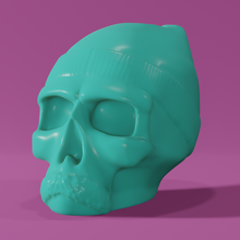 hipster skull art ornament decorative display 3d print model - Mito3D