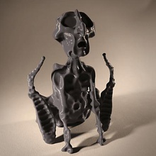 sa maîtrise du bruit statuette art la sculpture surréaliste étrange créature culptris figure 3d print model - Mito3D