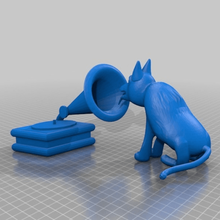 his masters voice staring dog lopoly perspective art signs logos 3d print model - Mito3D