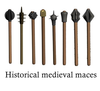 storicamente accurato mazze Mazza arma medievale guerra cavaliere 3d print model - Mito3D