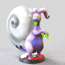 hisuano Goodra ventilador arte pok seg estatueta pokemon legendas arceus jogos Pokémon evolução Admirador Nintendo 3d 3d print model - Mito3D