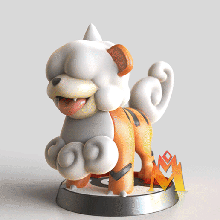 hisuien grogner ventilateur art pok lun figurine unir Jeu évolution fanart nintendo 3d anime Pokémon 3d print model - Mito3D