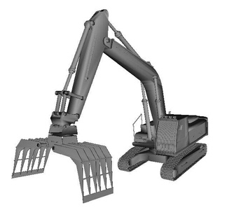 hitachi zaxis 330 casa zx escavatore industria industriale veicolo bulldozer caricatore inseguitore 3d print model - Mito3D