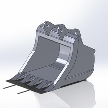 hitachi zx250 normale secchio vari zx 250 la piastra di stampa 3d 1 50 statico escavatore modellazione 3d print model - Mito3D