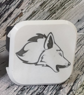 hitch cover howling wolf hitch cover truck hitch cover hitch receiver  3d print model - Mito3D