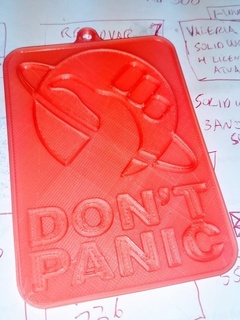hitchhiker's guide galaxy panic door plate Art dont the hitchhikers to signs logos 3d print model - Mito3D