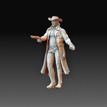 tueur gages art statue personnage haute poly armes printable model 3d print model - Mito3D
