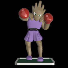 hitmonchan art pokemon boxing figure collectable hitmonlee pikachu arbros 3d print model - Mito3D