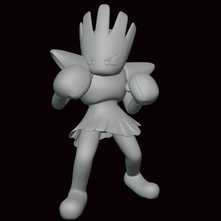Hitmonchan Pokémon Zahl Kunst Statue Videospiel Videospiele Miniatur Skulptur Fan Art Figur Kanto 3d print model - Mito3D