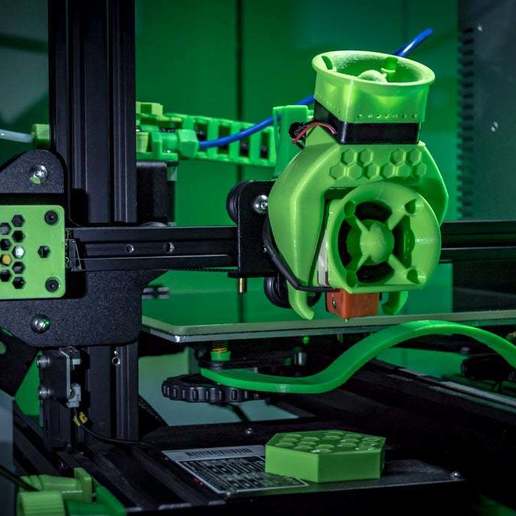 hive - hurricane duct v6 hotend remix tool 3d printer accessories ender 3 e3d e3dv6 mount creality cr-10 3D print model - Mito3D