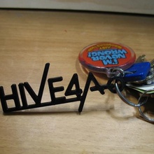 hive 4a portachiavi art il logo openscad segni loghi 3d print model - Mito3D