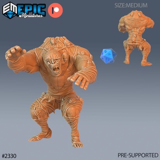 hive controlled zombie walking dnd miniature tabletop miniatures gaming monster 3d model rpg dndminis stl file epic-miniatures dndminiatures 3dprint 3dminiature printedminis 3dprinting dungeon fantasy roleplaying dragon warrior undead pre-supported 3d print model - Mito3D