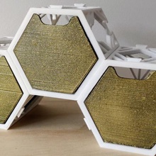 la ruche renaître hex de stockage maison petites pièces organisateur l'organisation nsfw modulaire mini tiroirs l'étiquette hexagone l'ingénierie le cabinet seaux boîte 3d print model - Mito3D