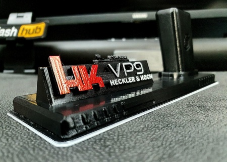 hk vp9 In piedi logo 3d print model - Mito3D