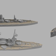 hms bellorophon 1 2000 game ww1 battleship jutland royal navy 2400 3000 1200 3d print model - Mito3D