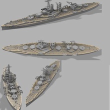 hms iron duke 1 2000 game ww1 battleship royal navy high see fleet jutland england 3d print model - Mito3D