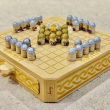 hnefatafl tablero juego ajedrez cajón Tafl medieval vikingo mesa nórdico retro antiguo 3d print model - Mito3D