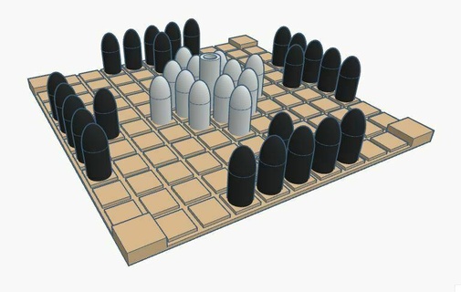 hnefatafl Jeu viking échecs planche jeu plateau fdm faible poly stratégie famille 3d print model - Mito3D