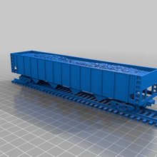 100 tonne hooper amovible charbon charge train voiture loisir 3d print model - Mito3D