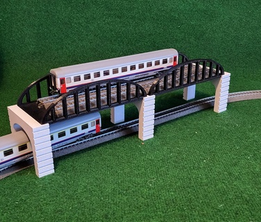 ho 1 87 doppelt Fahrbahn Brücke Spur Marklin Lima Wange mehano 3d print model - Mito3D