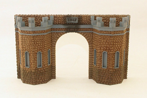 ho 1 87 scale - castle type tunnel entrance model terrain dioramas trains scenery table ruined buildings 3d print model - Mito3D