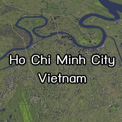 ho chi inteligencia ciudad vietnam urbano arquitectura mapa edificio viaje rascacielos calle carretera río planificación casa torre 3d print model - Mito3D