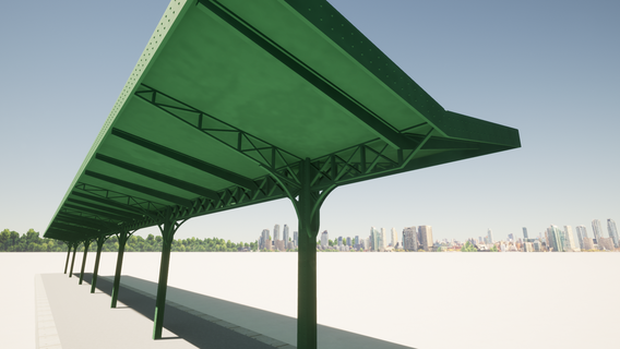 ho dock shelter 1 87 train model making wharf station railway 3d print model - Mito3D