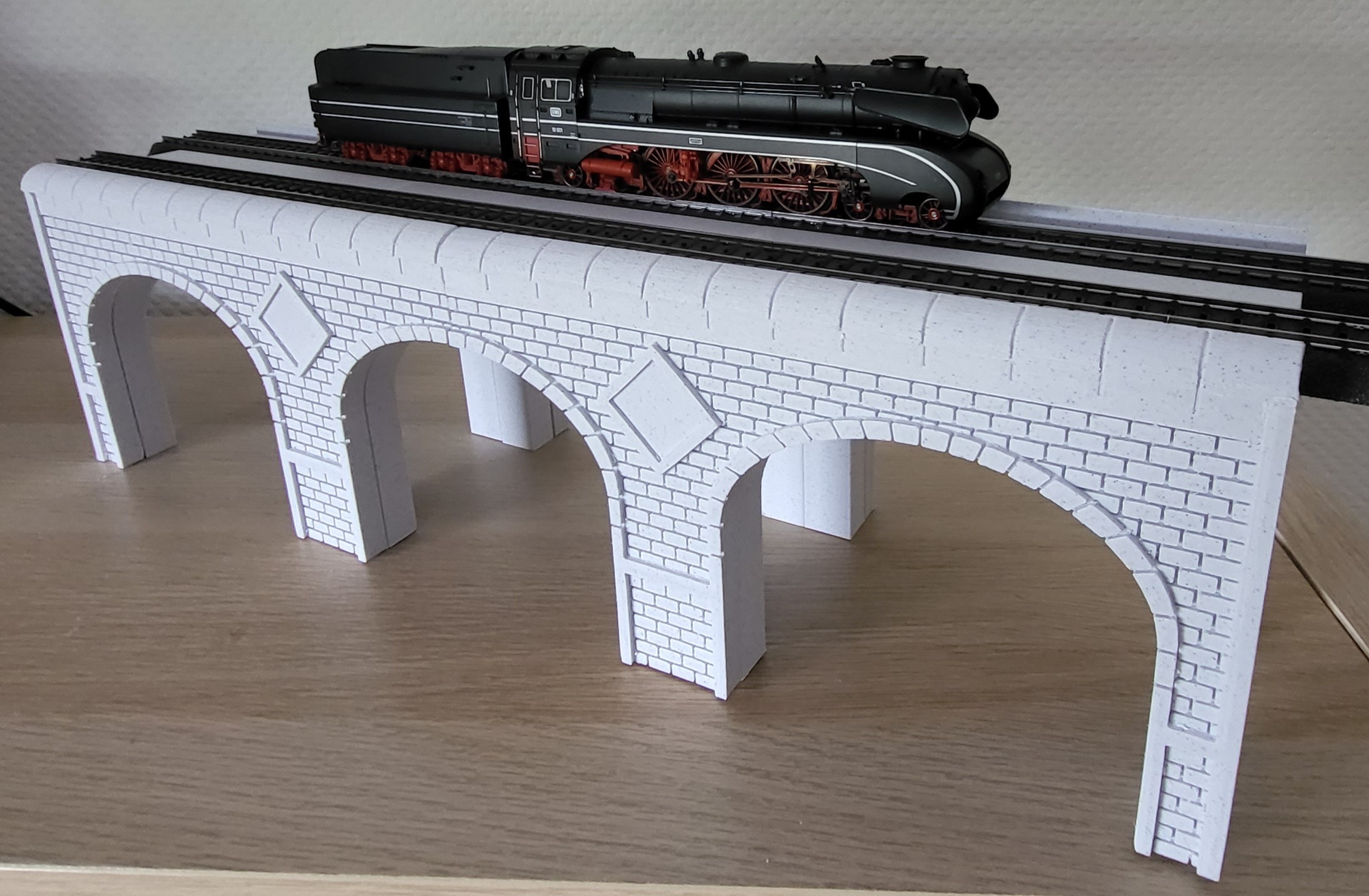 double track calcul pont marquel rail soutien Lima 1 87 Piste Marklin joue mehano 3D print model - Mito3D