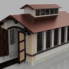 ho locomotive de réduction l'architecture diorama rythme modelism chemin fer rc la passerelle pont accessoires garage l'atelier le rail 3d print model - Mito3D