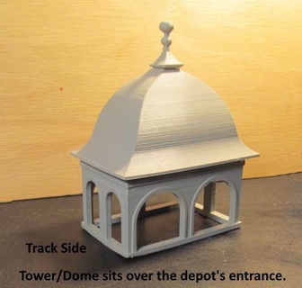 ho scale -- tower dome frisco fort scott ks depot Art models 3d print model - Mito3D