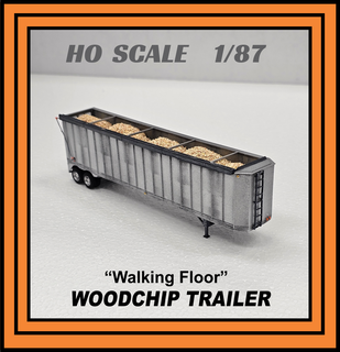 ho scale 48' walking floor style woodchip trailer 1 87 wood chip forestry semi live model railroad scenery vehicles trucks dioramas hauler box covered open top 3d print model - Mito3D