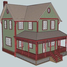 ho ölçek teyze Lois'in ev binalar_yapıları 3d print model - Mito3D