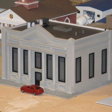 ho ölçekli bir banka mimarlık bina yapıları 3d print model - Mito3D