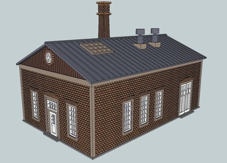 ho ölçek Kazan bina fırın binalar yapılar 3d print model - Mito3D