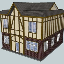 ho scale british pub architecture buildings structures 3d print model - Mito3D