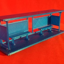 ho ölçek otobüs durağı mimarlık model tren 3d print model - Mito3D