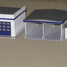 ho scale car wash architecture buildings structures 3d print model - Mito3D