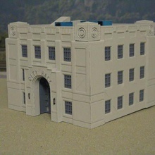 ho scale city hall architecture buildings structures 3d print model - Mito3D