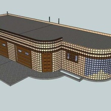 ho escala coral Corte motel estructuras_de_edificios 3d print model - Mito3D