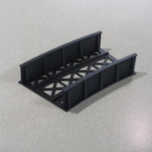 ho escala de 24 barra curva en la sección del puente arquitectura 3d print model - Mito3D
